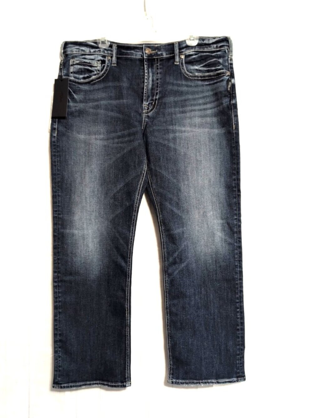 NEW Silver Jeans "Grayson" Men's 36x30 Straight Leg Stretch Medium Wash Indigo